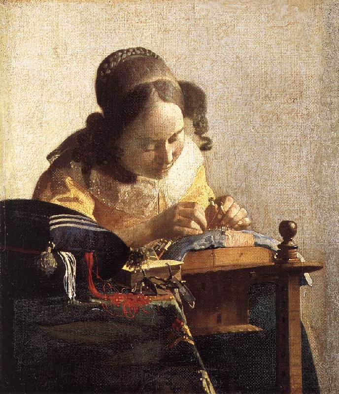 VERMEER VAN DELFT, Jan The Lacemaker er china oil painting image